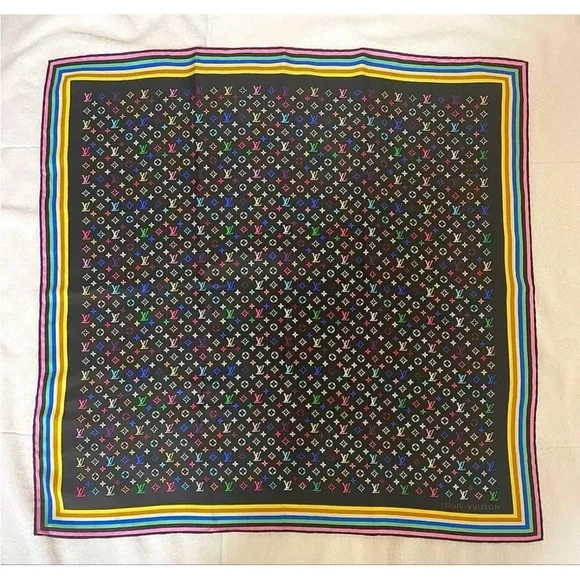 Louis Vuitton Vibrant Multicolor Silk Scarf - Picture 7 of 7